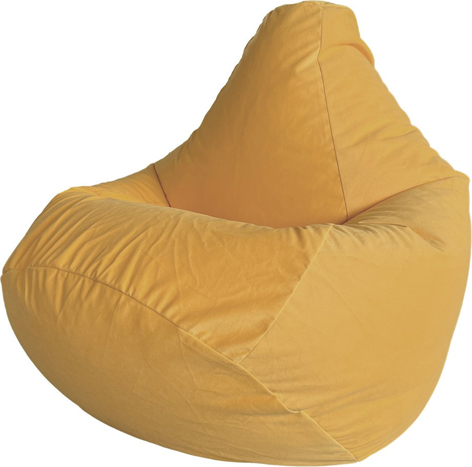 Кресло-мешок Flagman Груша Макси XXL Г2.5-386 (Simple 52 Royal Yellow, велюр)