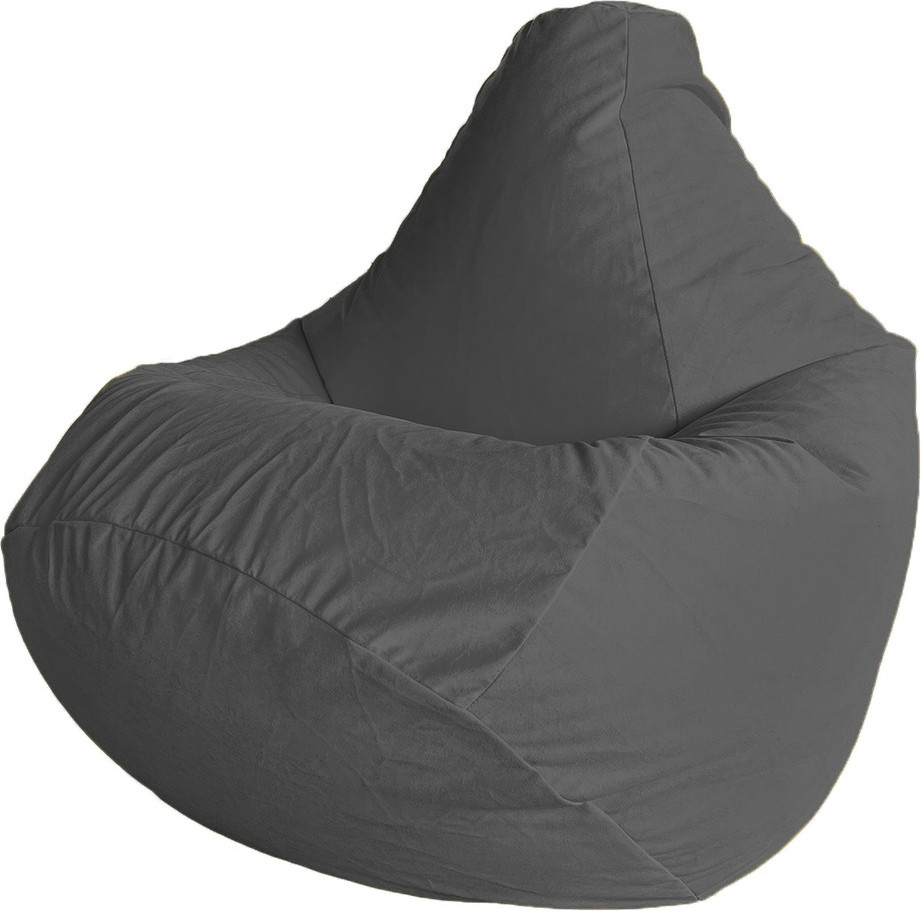 Кресло-мешок Flagman Груша Макси XXL Г2.5-397 (Simple 33 Steel, велюр)