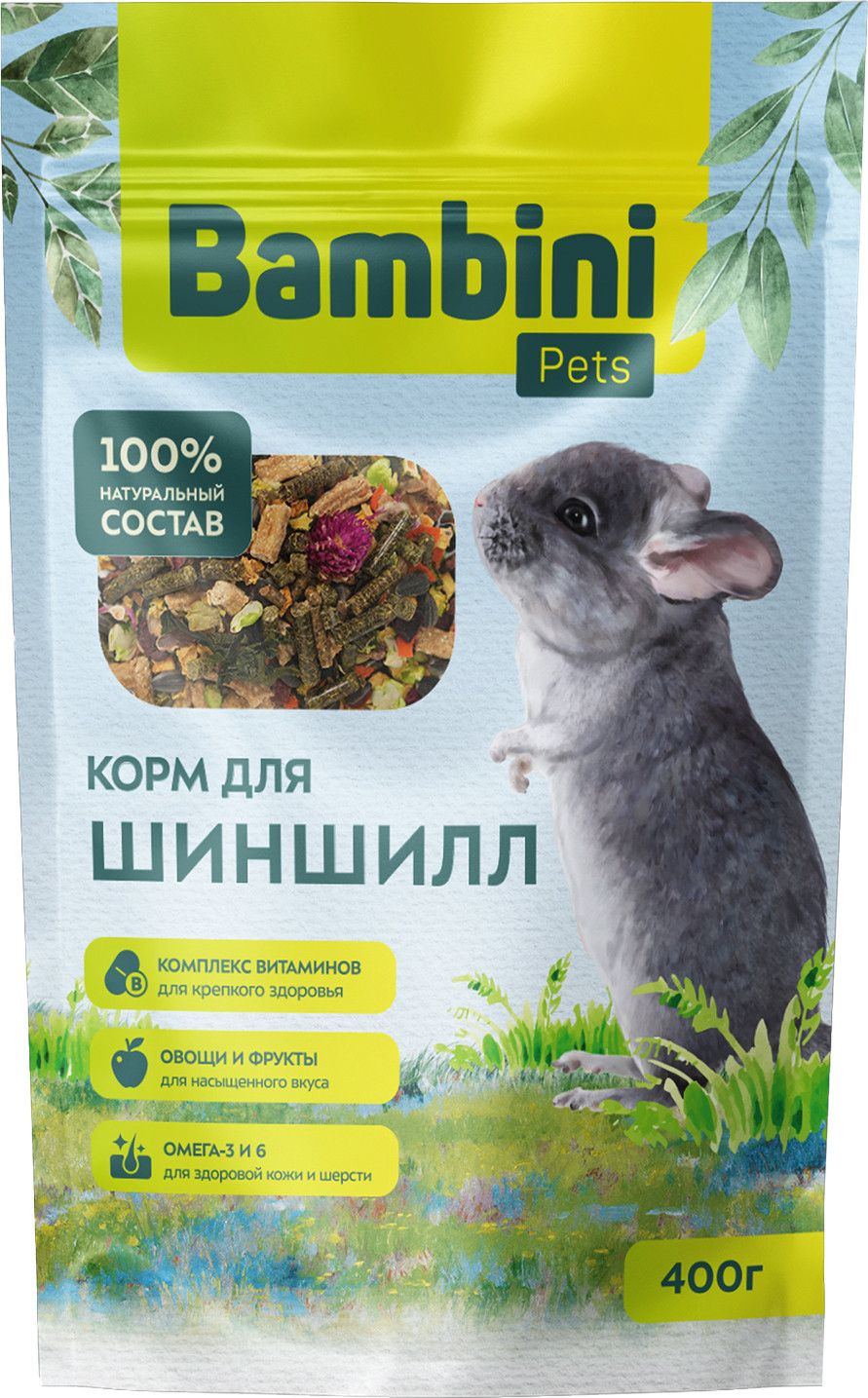 Корм для грызунов Bambini Pets Для шиншилл (400г)