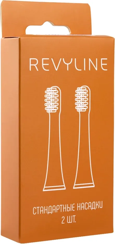 Набор насадок для зубной электрощетки Revyline RL 050 Kids / 7948 (2шт, белый/оранжевый) — фото 3