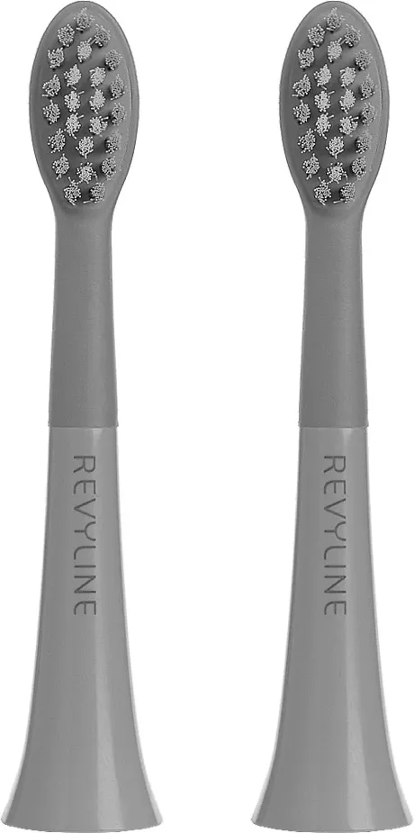 Набор насадок для зубной электрощетки Revyline RL 060 / 8683 (2шт, серый) — фото 2