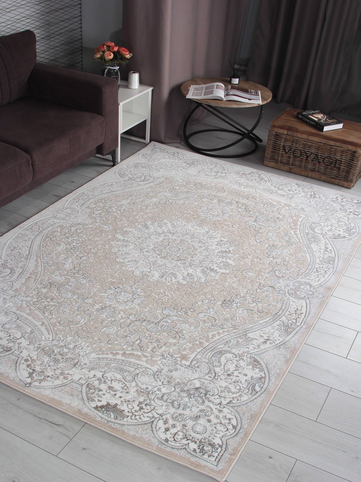 Коврик Merinos Graff F648-STAN-CREAM (1.2x1.8) — фото 6