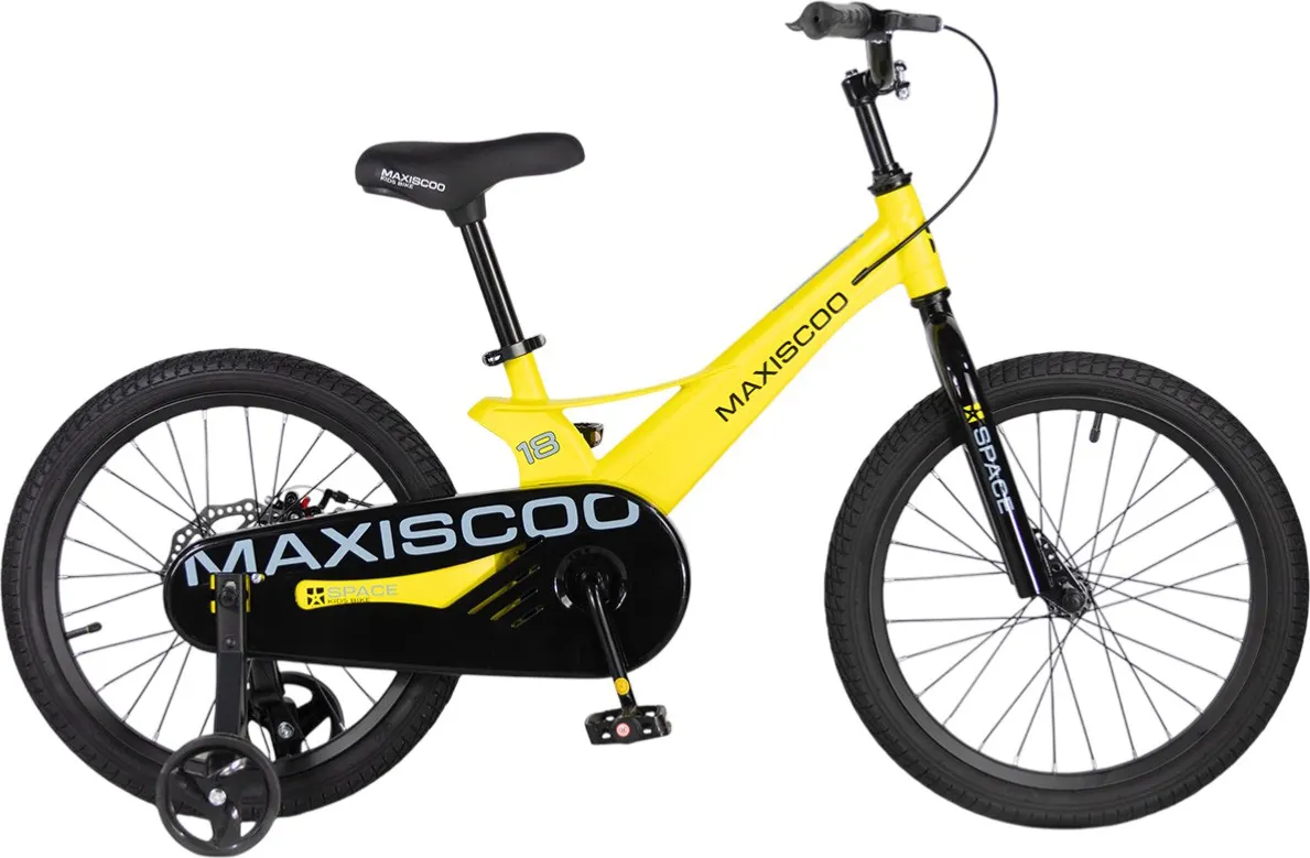 Детский велосипед Maxiscoo Space Базовый 2026 / MSC-S1851B (18, желтый матовый, разобранный, в коробке)