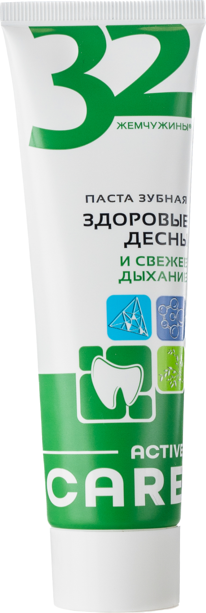 Зубная паста Modum 32 Жемчужины Active Care Здоровые десны и свежее дыхание (100г)
