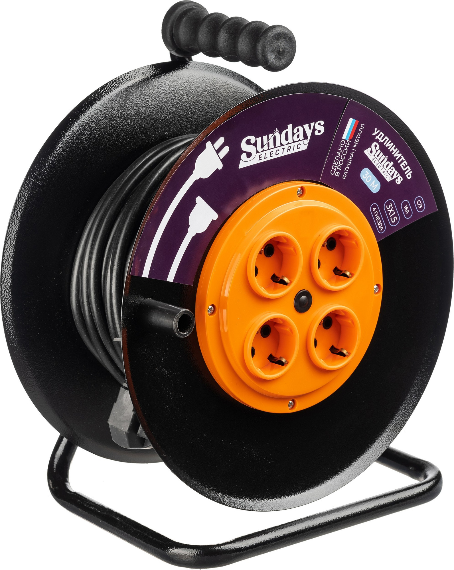Удлинитель на катушке Sundays Electric УКМ04-3506 (30м)