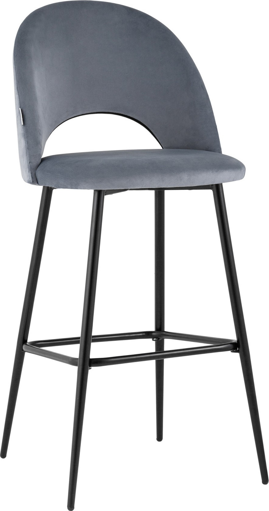 Стул барный Stool Group Меган SN / LV-122-H14-01B-01 (велюр серый)