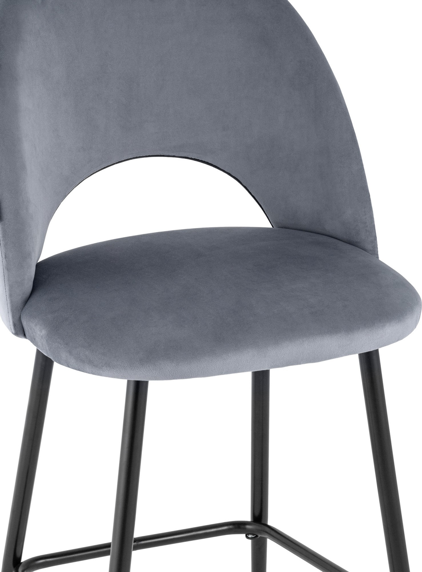 Стул барный Stool Group Меган SN / LV-122-H14-01B-01 (велюр серый) — фото 5