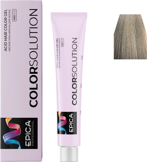 Гель-краска для волос Epica Professional Colorsolution 8.13 (100мл, светло-русый пепельно-золотистый) — фото 2