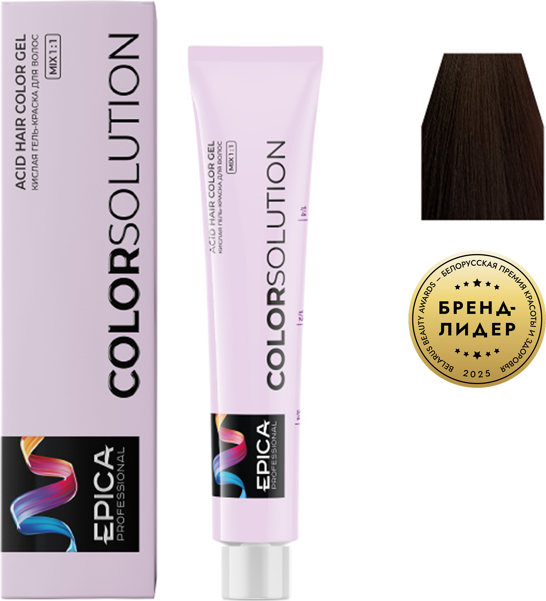 Гель-краска для волос Epica Professional Colorsolution 4.37 (100мл, шатен золотисто-шоколадный)