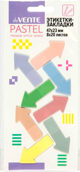 Стикеры канцелярские deVente Pastel / 2011525 (8цв)