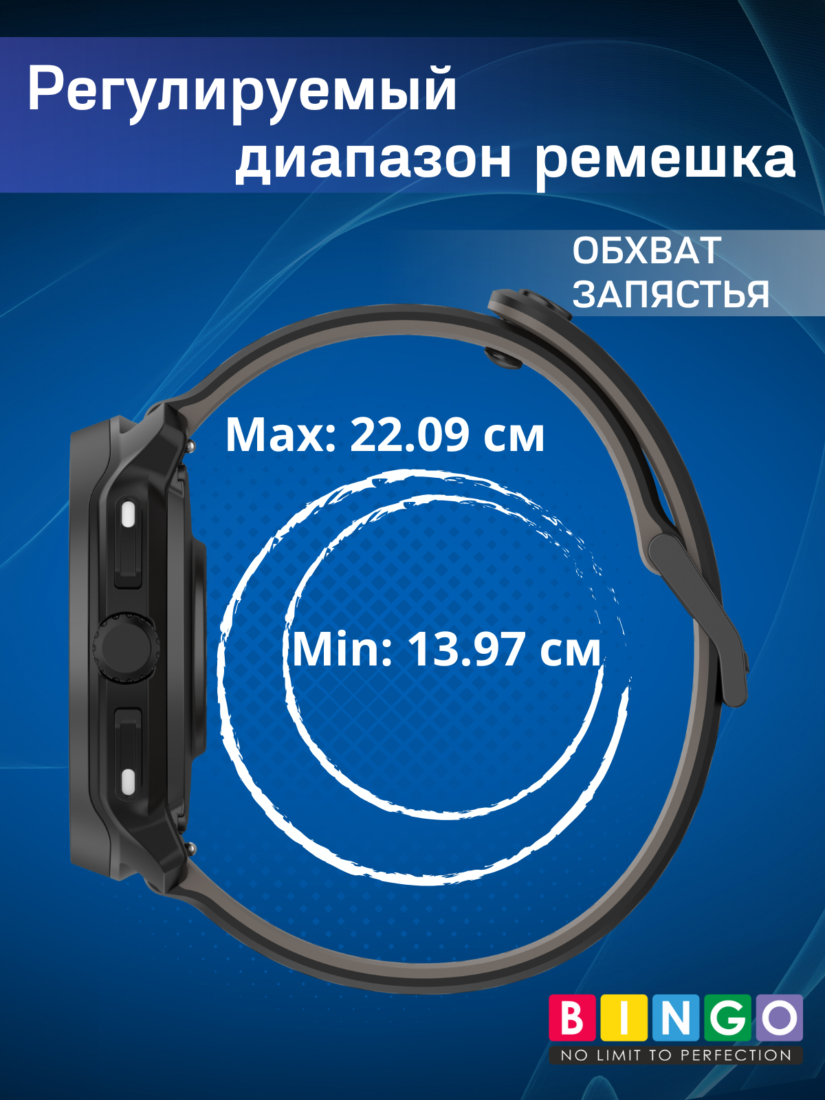 Ремешок для умных часов Bingo Suunto Diagonal 22мм (темно-серый) — фото 5