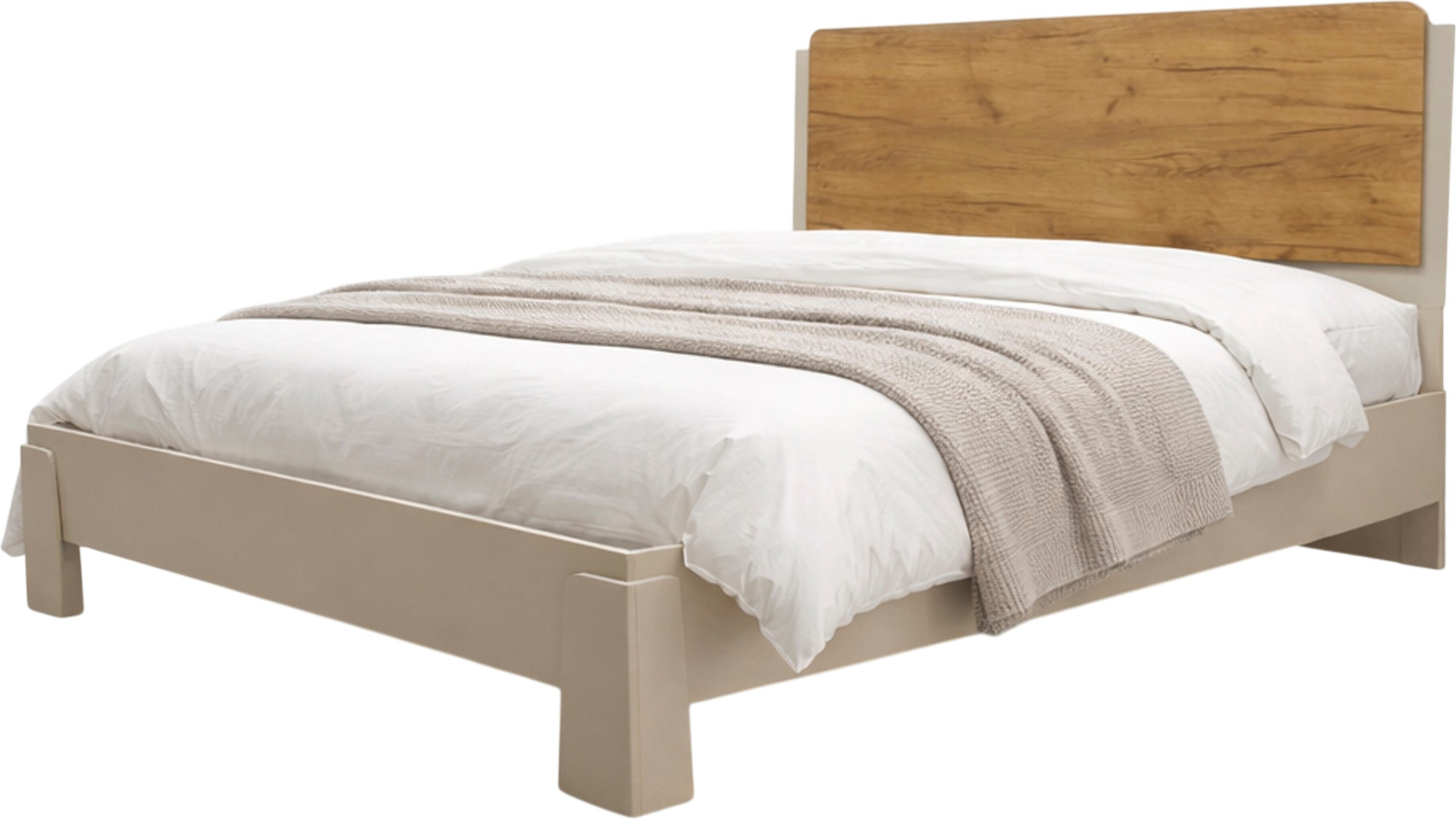 Двуспальная кровать Кастанье Агата 1.6 (кашемир/дуб крафт)