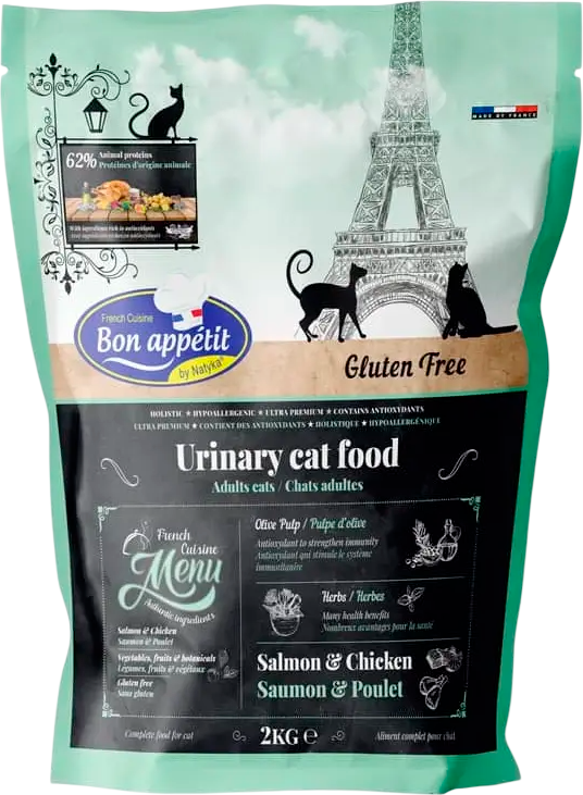 Сухой корм для кошек Bon Appetit Cat Adult Urinary с курицей и лососем (2кг)