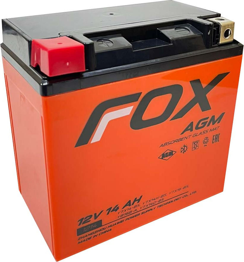 Мотоаккумулятор FoX (0) YTX14-BS 220A / FOX 1214 (14 А/ч)