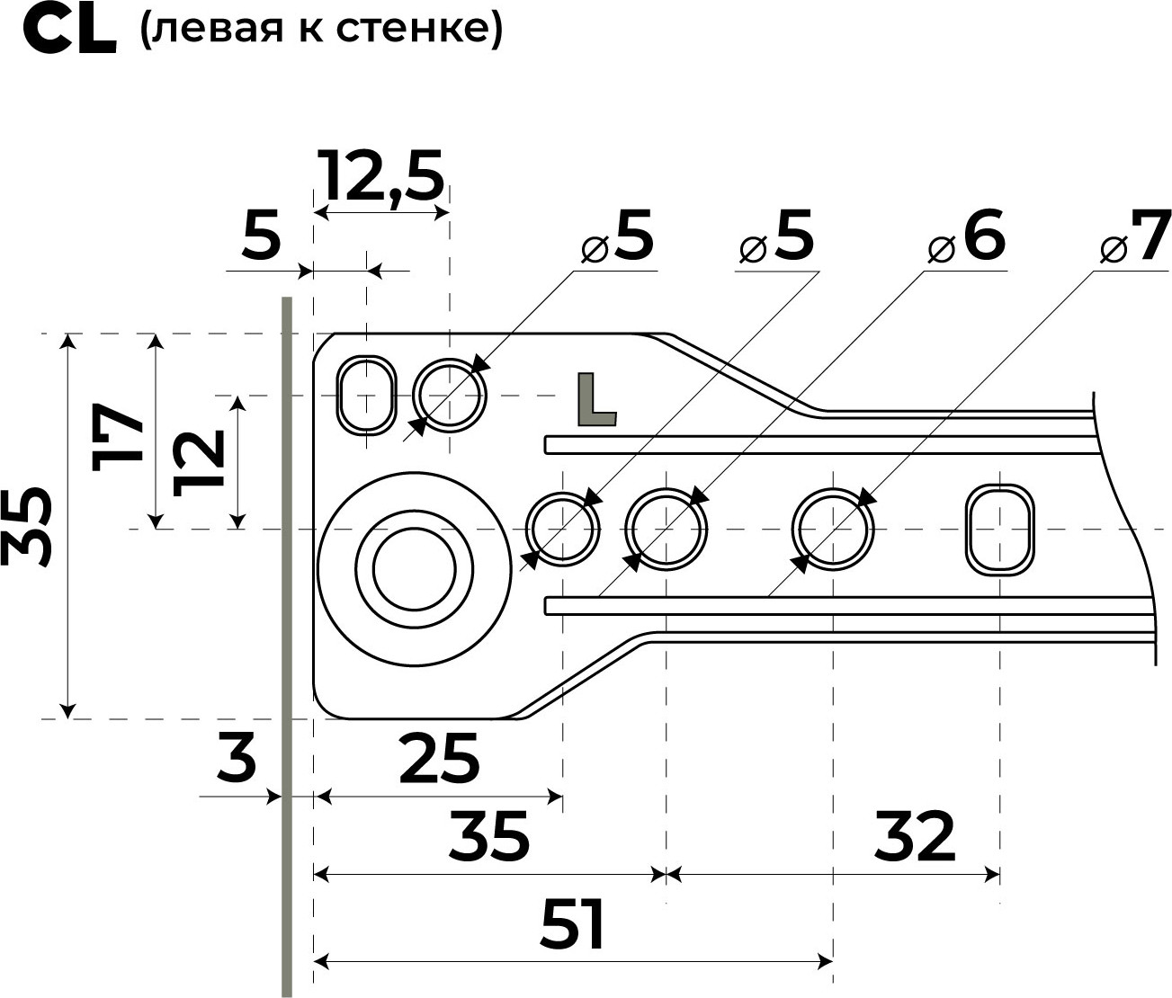 Комплект направляющих мебельных StahlBuro Роликовые 250/0.8мм (2шт, белый) — фото 3