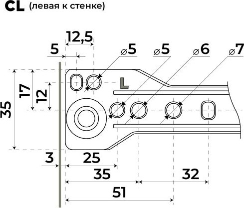 Комплект направляющих мебельных StahlBuro Роликовые 550/0.8мм (2шт, белый) — фото 3