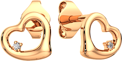Серьги из розового золота ZORKA 3D0077-9K (с бриллиантами)
