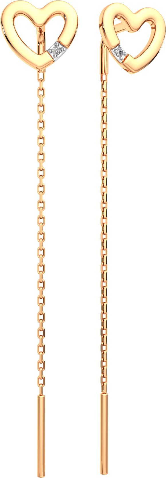 Серьги из розового золота ZORKA 3D00373.9K.R.ZZ (с бриллиантами)