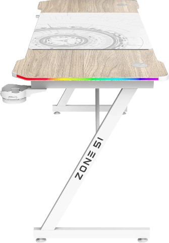 Геймерский стол Zone 51 Trine 160 RGB / Z51-T6R-WD (дерево/белый) — фото 4