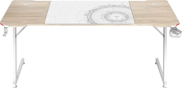 Геймерский стол Zone 51 Trine 160 RGB / Z51-T6R-WD (дерево/белый) — фото 3