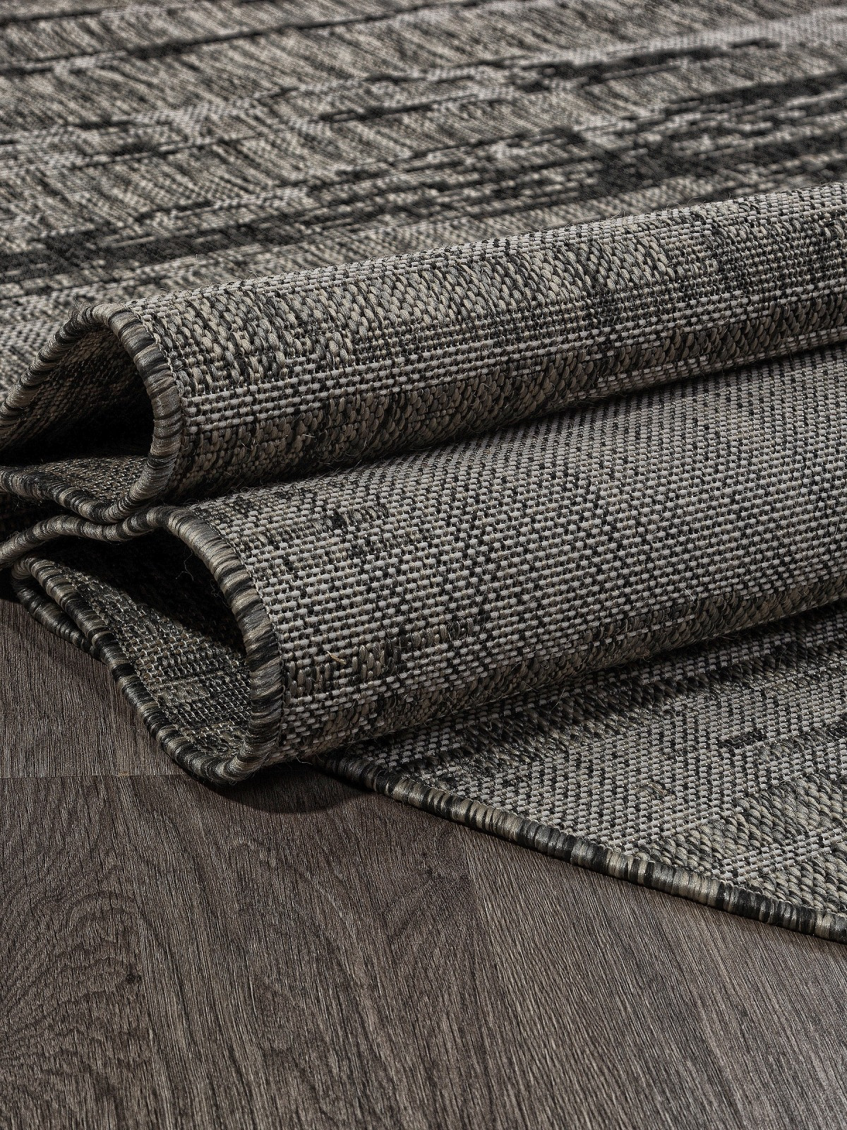 Циновка Merinos Kair S143-OVAL-BLACK-GRAY (2x2.9) — фото 2