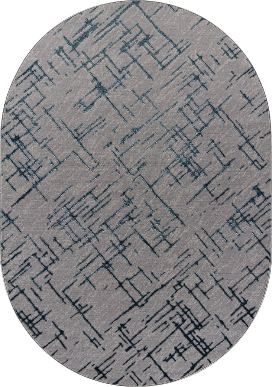 Ковер Merinos Liman F164-OVAL-GRAY-D.BLUE (2x2.9)