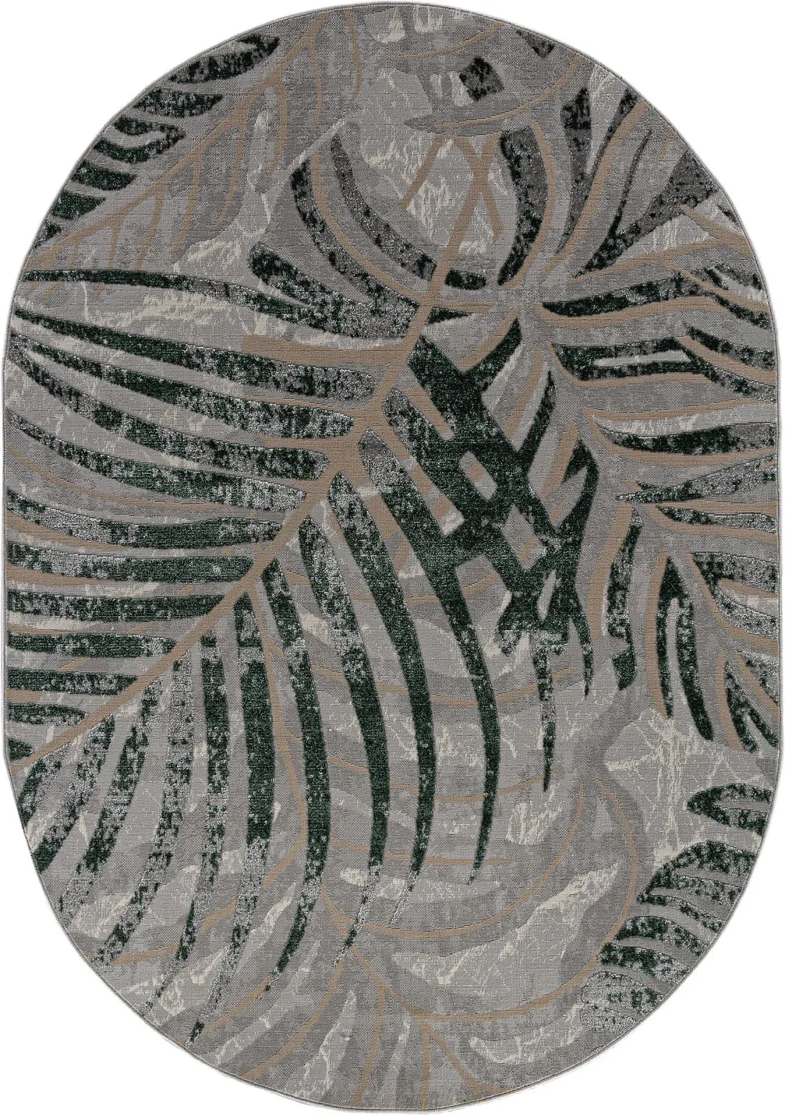 Ковер Merinos Liman F479-OVAL-GRAY-GREEN (2.8x3.8)