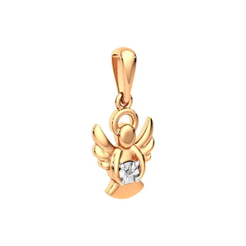 Подвеска из комбинированного золота ZORKA 4D0074.14K.B (с бриллиантом) — фото 2