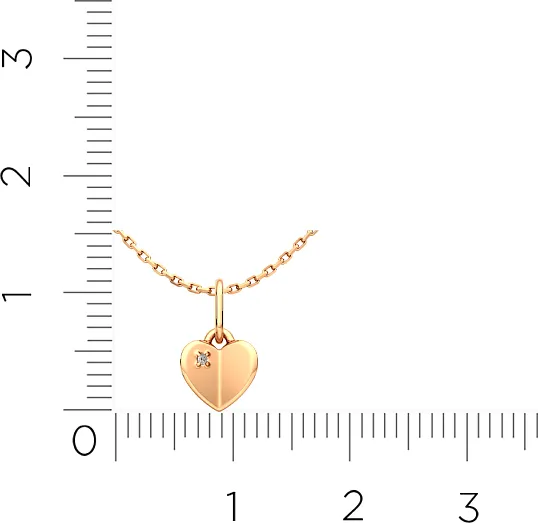 Колье из розового золота ZORKA 5D0044.14K.R (45см, с бриллиантом) — фото 4