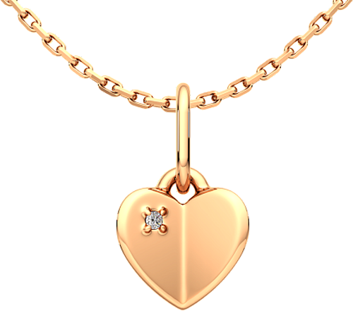 Колье из розового золота ZORKA 5D0044.14K.R (45см, с бриллиантом)