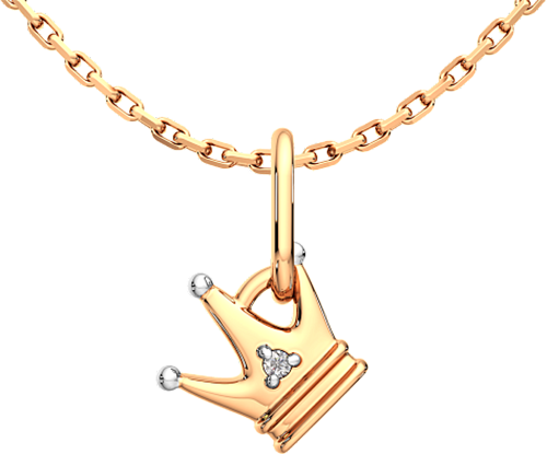Колье из розового золота ZORKA 5D0067.14K.R (45см, с бриллиантом)