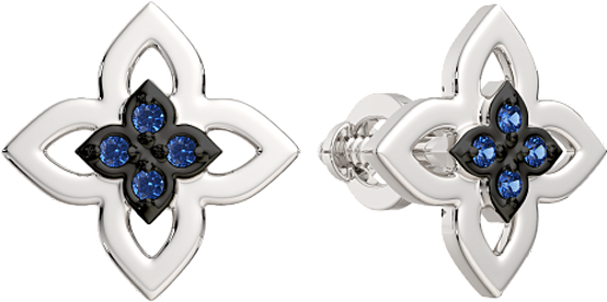 Серьги из белого золота ZORKA 3P1033.14K.W (с сапфирами)