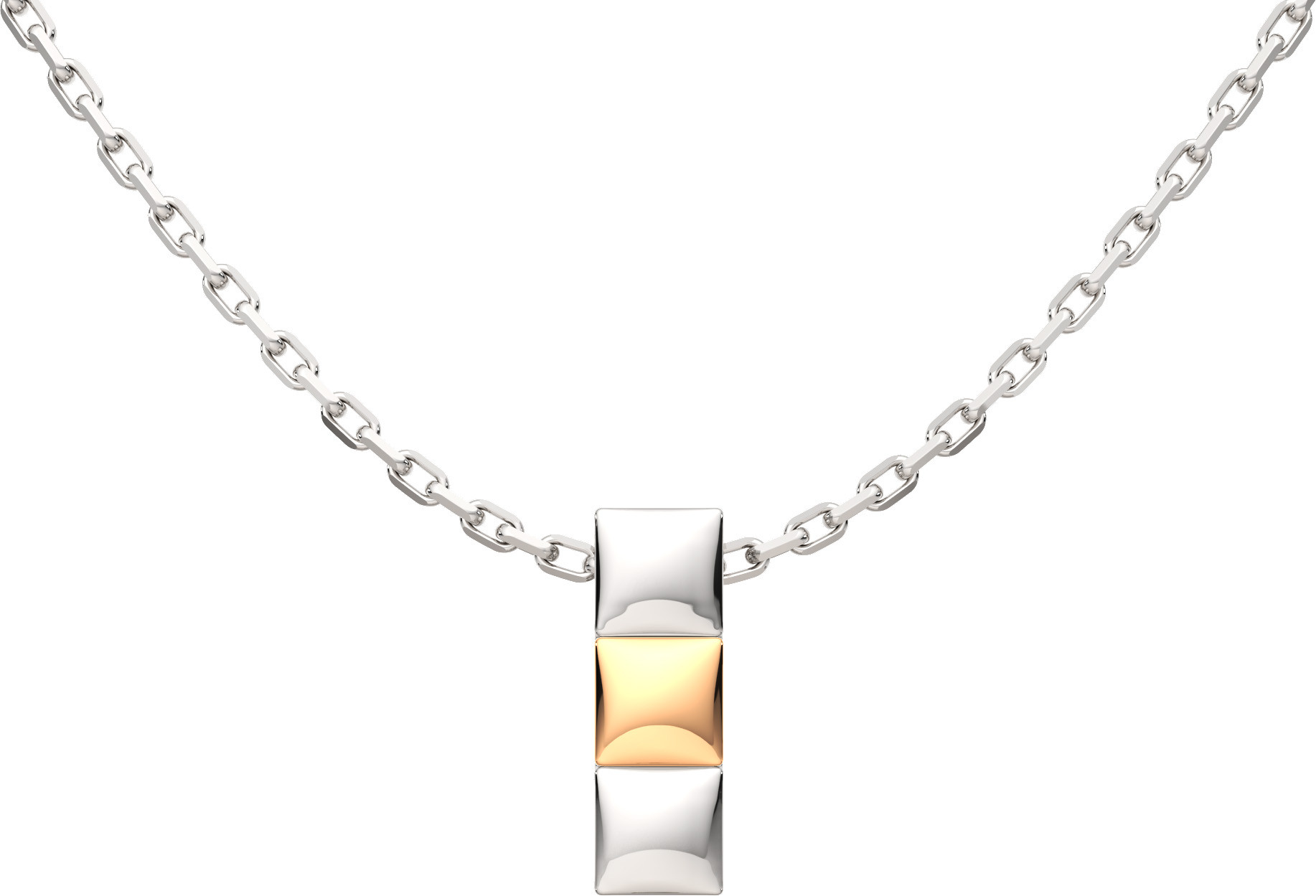 Колье из серебра ZORKA 0540014.G14K (45см, с золотой вставкой)