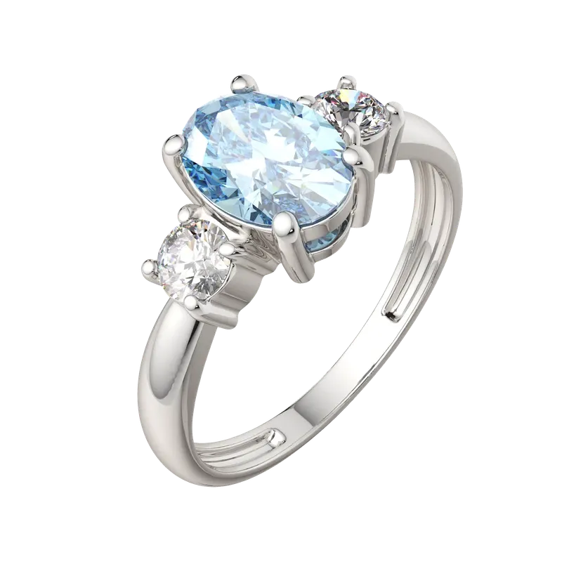 Кольцо из серебра ZORKA 02S4062.ZZ (р.17.5, с топазом и фианитами) — фото 2