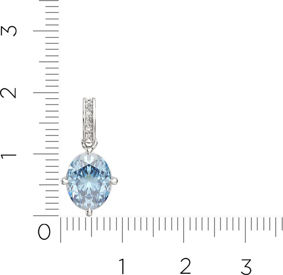 Подвеска из серебра ZORKA 04S4058.ZZ (с топазом и фианитами) — фото 4