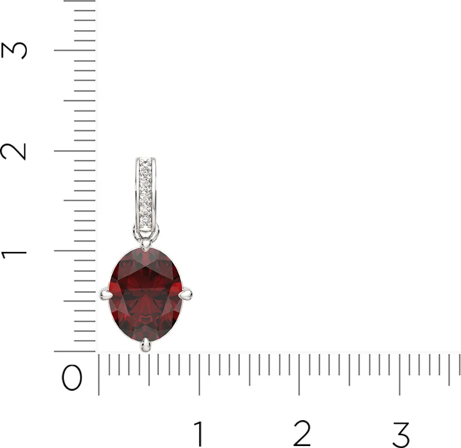 Подвеска из серебра ZORKA 04S5058.ZZ (с гранатом и фианитами) — фото 4