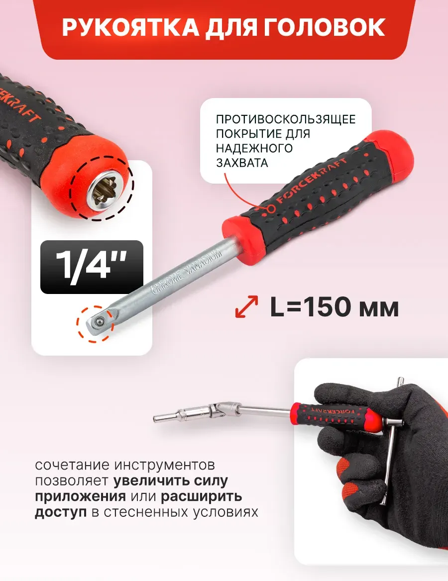 Универсальный набор инструментов ForceKraft FK Light-41082-5L DS (64125) — фото 5