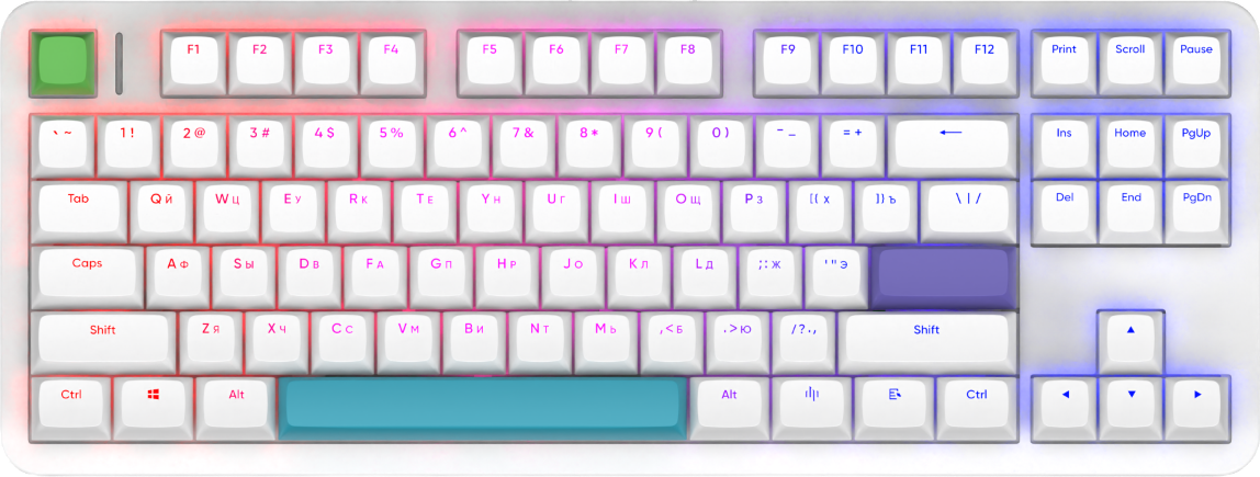 Клавиатура Red Square Alumix TKL Simple g3ms Amber RSQ-20050 (белый)