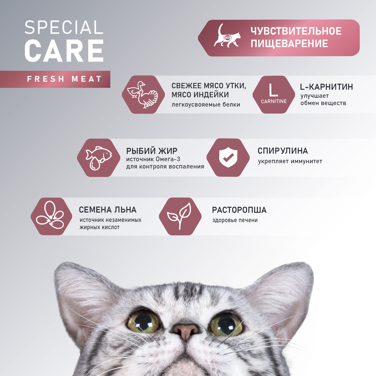 Сухой корм для кошек Award Special Care Sensitive Digestion (1.5кг) — фото 5