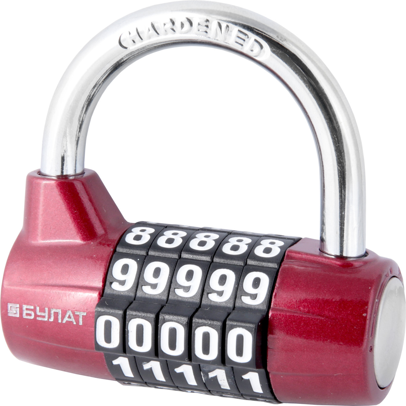 Замок навесной БУЛАТ ВС 655 (красный)