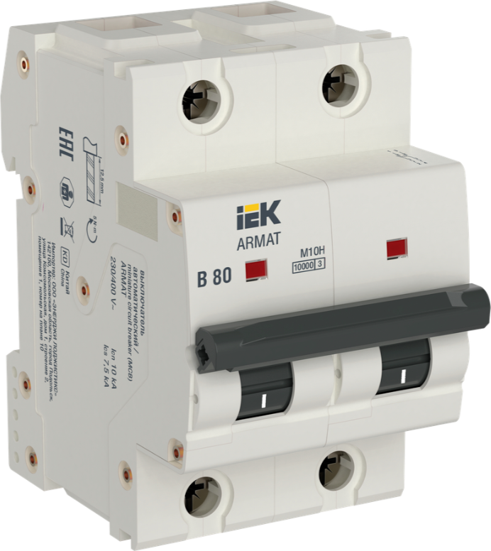 Выключатель автоматический IEK AR-M10H-2-B080