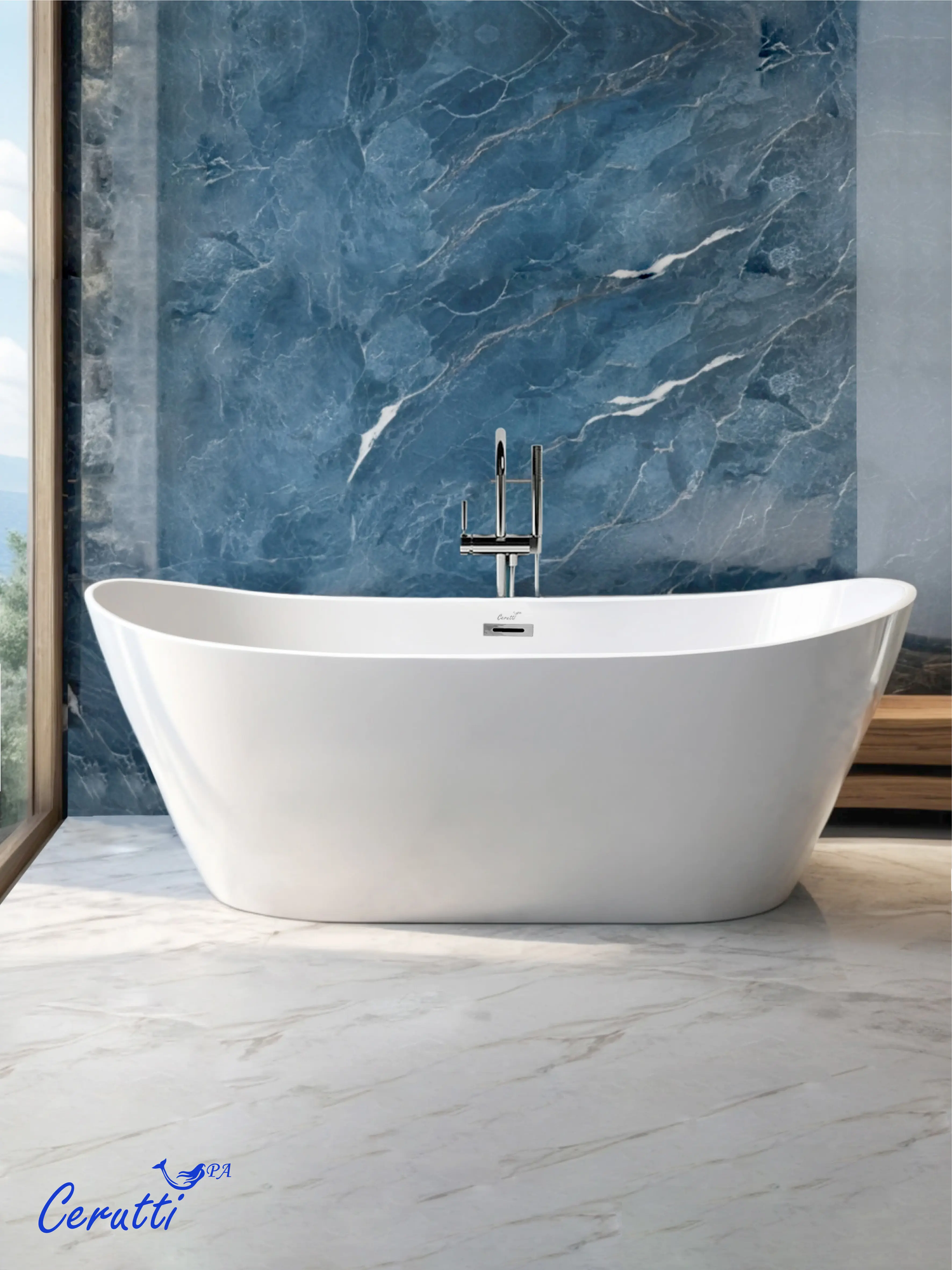 Ванна акриловая Cerutti Spa Nemi170ii / CT10506 — фото 3