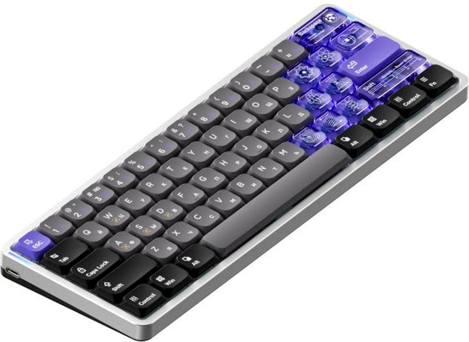 Клавиатура Nuphy Air60 HE Low-Profile Magnetic Jade Pro Switch / Air60HE-SS-JPRO