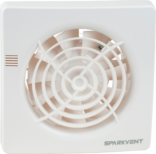 Вентилятор накладной Sparkvent С коротким патрубком SM-100 TW / SM04B-W (таймер отключения, белый матовый) — фото 2
