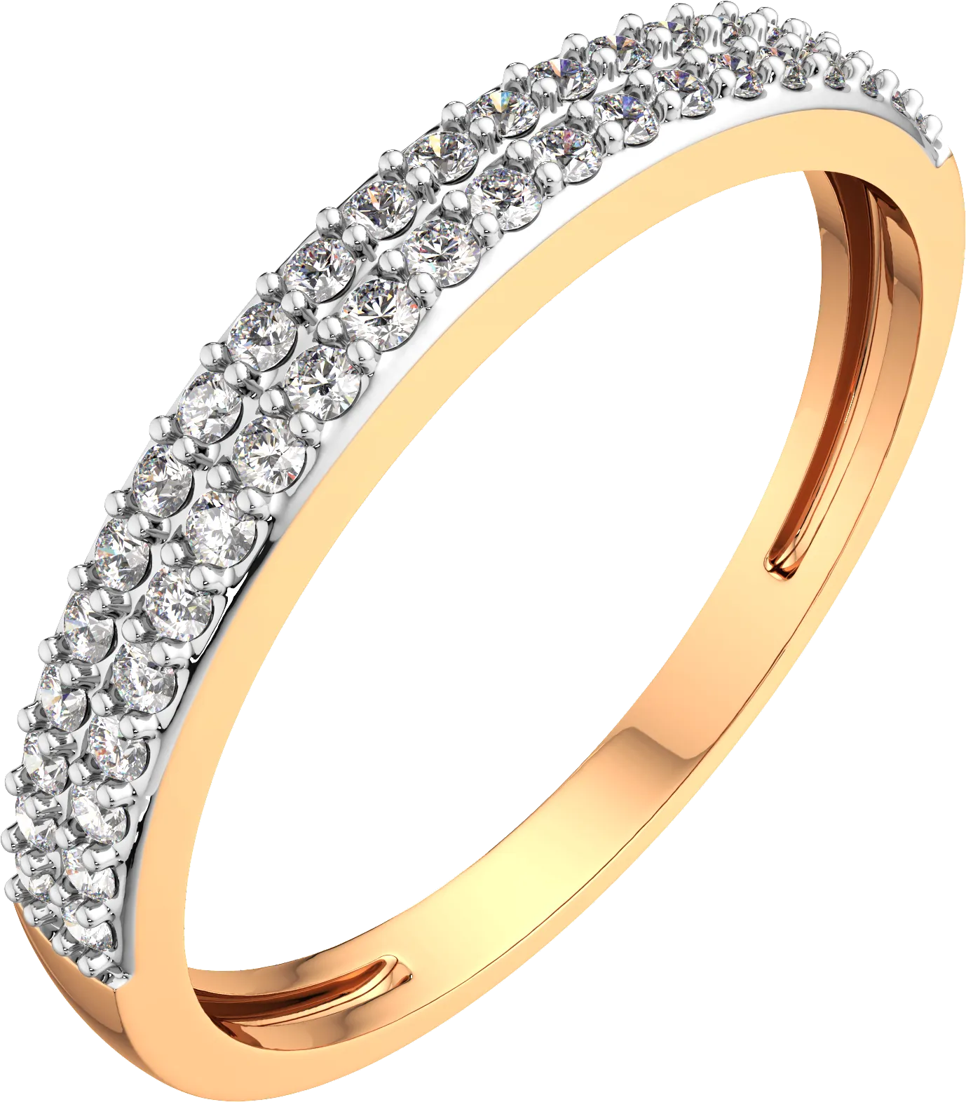 Кольцо из розового золота ZORKA 2D00249.14K.R.ZZ (р.17, с бриллиантом) — фото 2