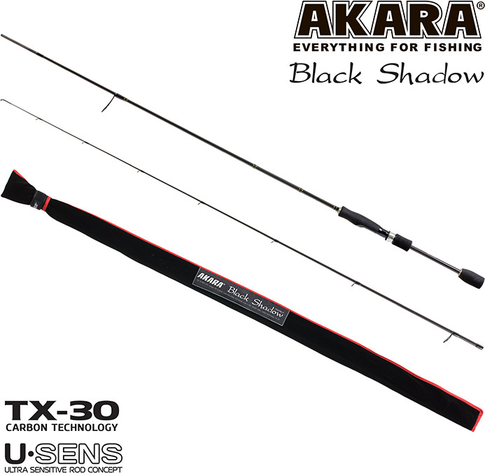 Удилище Akara Black Shadow 762MLF TX-30 3.5-10.5 / SL1001-230 (2.3м) — фото 2