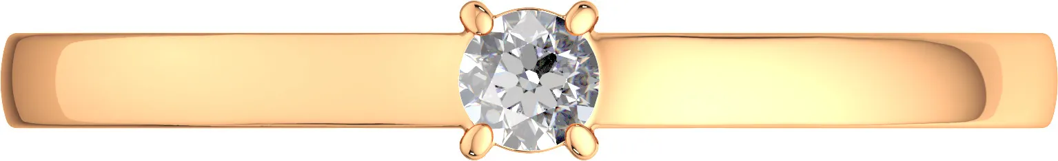Кольцо из розового золота ZORKA 210557.14K.R (р.16.5, с фианитом) — фото 3