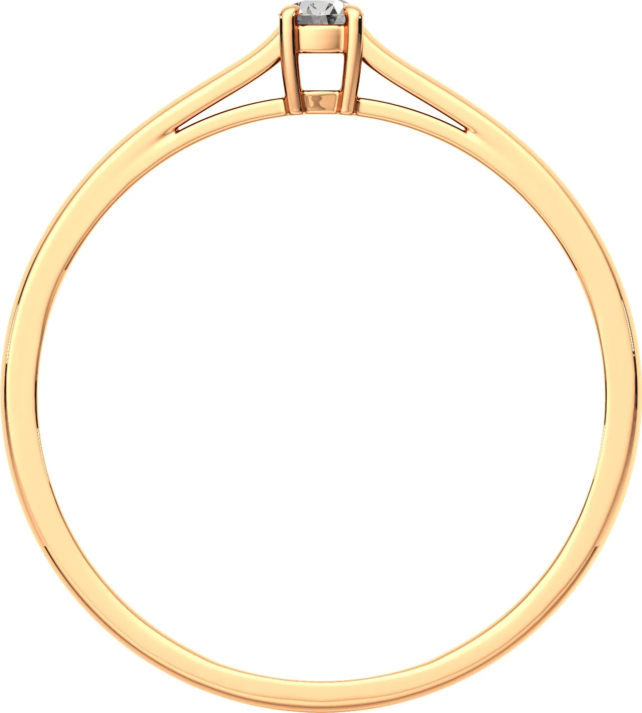 Кольцо из розового золота ZORKA 210557.14K.R (р.16.5, с фианитом) — фото 4