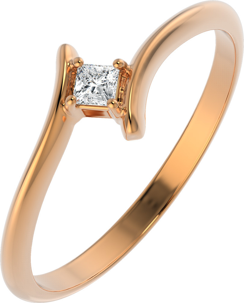 Кольцо из розового золота ZORKA 210686.14K.R (р.15.5, с фианитом)