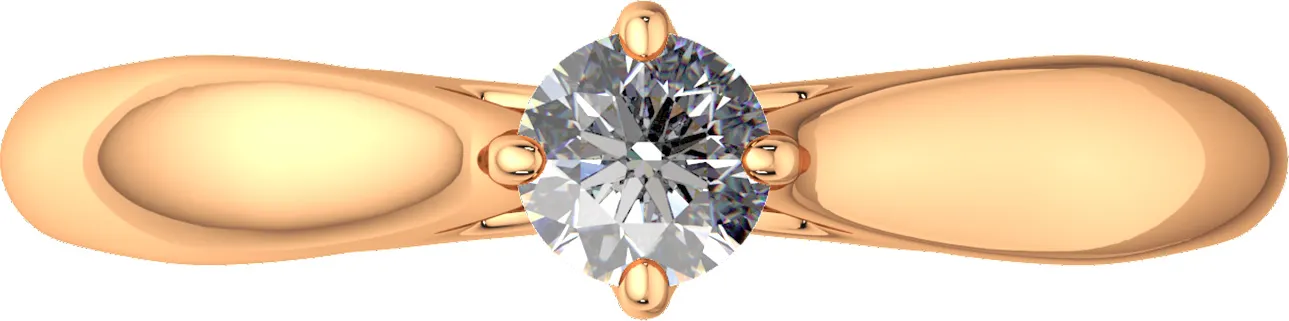 Кольцо из розового золота ZORKA 210773.14K.R (р.19, с фианитом) — фото 3